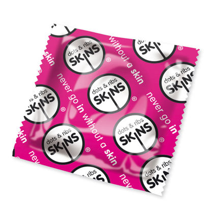 Picture of Skins Dots And Ribs Condoms x50 (Pink)