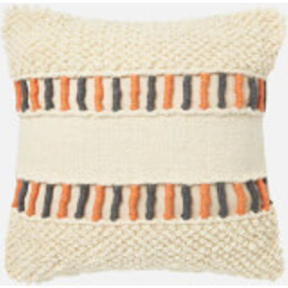 Picture of In Homeware Textured Cushion - Orange And Grey 131 Home Accessories, Orange