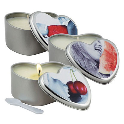 Picture of Earthly Body 3 in 1 Edible Massage Heart Candle-Mintastic