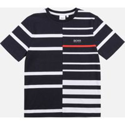 Picture of Hugo Boss Boys' Stripe Short Sleeve T-shirt - Navy - 12 Years J25l03.849 Childrens Clothing, Blue