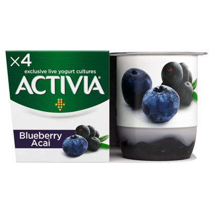 Picture of Danone Activia Fusion Blueberry Acai Yogurt 4X125g