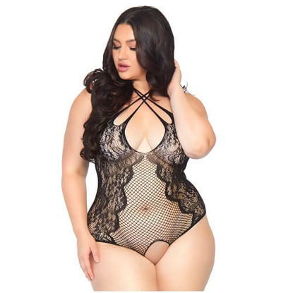 Picture of Leg Avenue Crotchless Teddy Plus Size UK 18 to 22