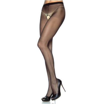 Picture of Leg Avenue Plus Size Crotchless Sheer Pantyhose