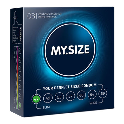 Picture of My.Size Natural Latex Condom 47 Width 3 PCS