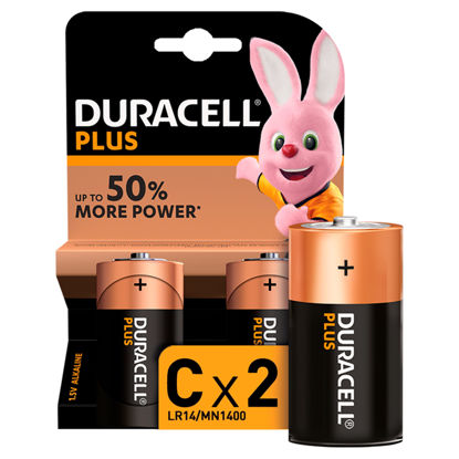 Picture of Duracell Plus 2 Pack C Batteries