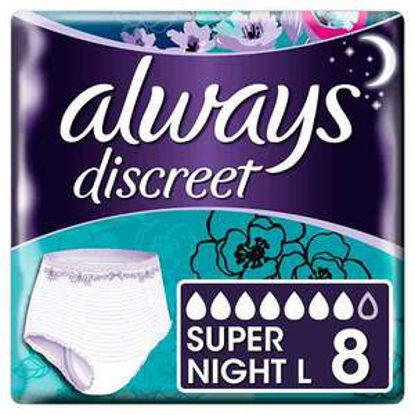 Picture of Always Discreet Underwear Incontinence Pants Super Night L 8