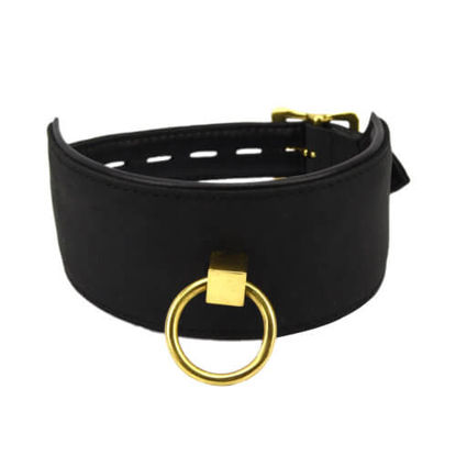 Picture of Bound Noir Nubuck Leather Collar with O Ring
