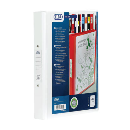Picture of Elba Vision A4 White 25mm 2 O-Ring Binder - 100080889