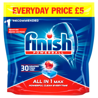 Picture of Finish All In One Max 30 Dishwasher Tablets 480G