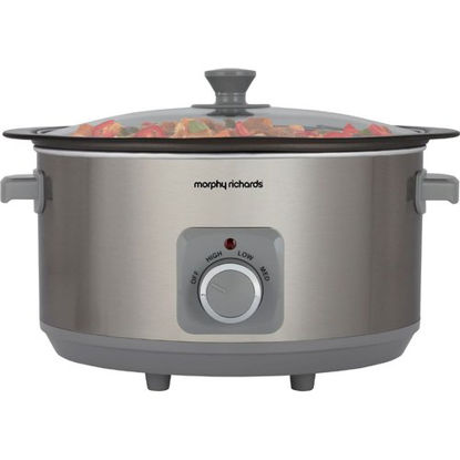 Picture of Morphy Richards Sear & Stew 461014 Slow Cooker - Stainless Steel, Stainless Steel 10212163, Stainless Steel