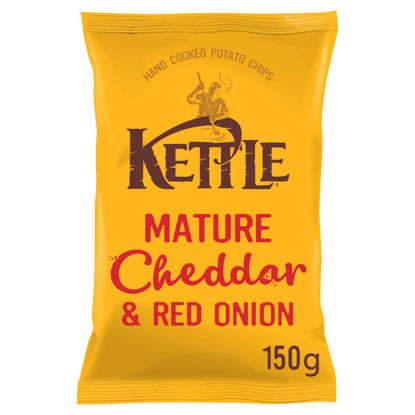 Picture of Kettle Chips Mature Cheddar & Red Onion 150G