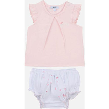 Picture of Hugo Boss Baby Girls' T-shirt & Bloomers Set - White - 3-6 Months J98321.s01 Childrens Clothing, White