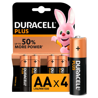 Picture of Duracell Plus 4 Pack AA Batteries