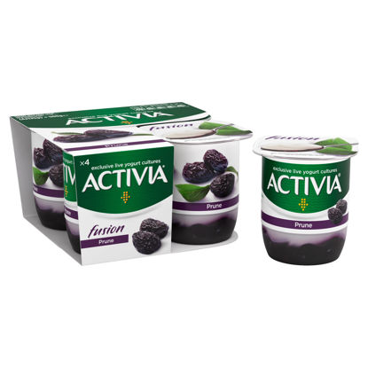 Picture of Danone Activia Fusions Prune Yogurt 4X125g