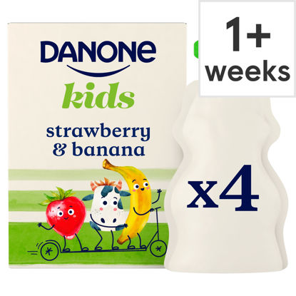 Picture of Danone Kids Organic Strawberry & Banana Yogurt 4 X 70G