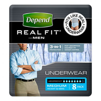 Picture of Depend Real Fit Underwear Med M 8S